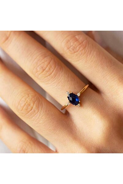 Cem Aykan Kuyumculuk PARLEMENT BLUE TOPAZ TEK TAŞ EVLİLİK TEKLİF YÜZÜK AK1188