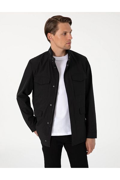 Pierre Cardin Pi̇erre Cardi̇n Seasonal Black Coat