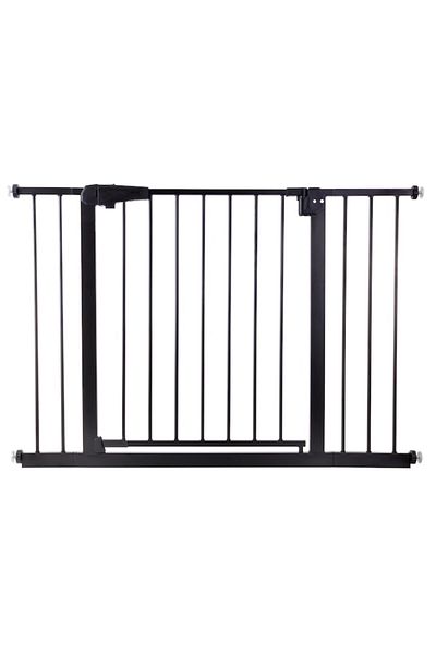 ideal STORE Safety Gate idealStore for Stairs, Adjustable 75-117 cm, Steel, Black