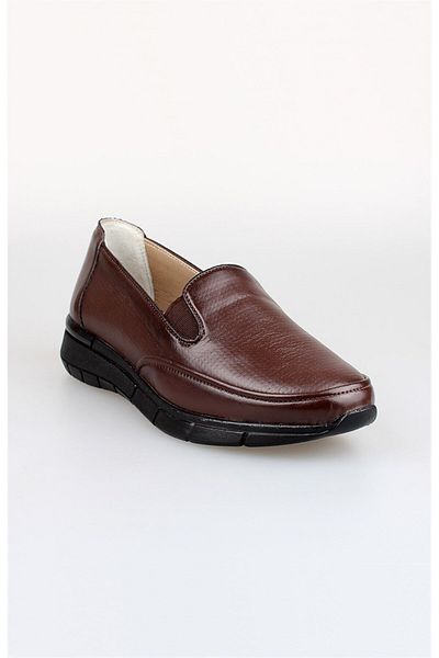 EDİK Γνήσιο δέρμα Edik Casual και Mother Shoes - Heel Cushioned System F139 Brown