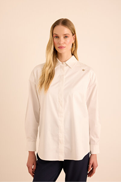 Aker Sırtı Volan Detaylı Cotton Gömlek