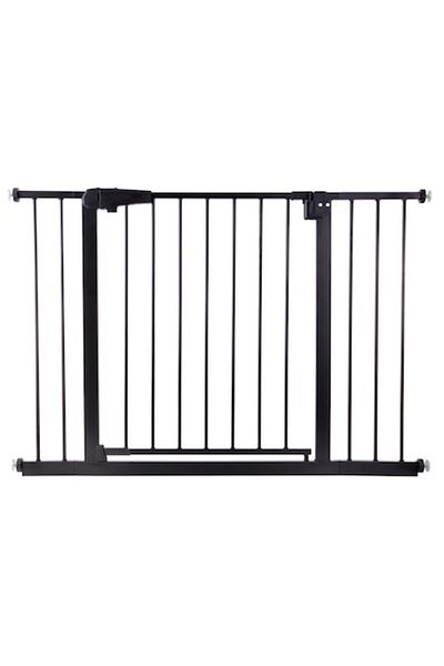 ideal STORE Safety Gate idealStore for Stairs, Adjustable 75-117 cm, Steel, Black