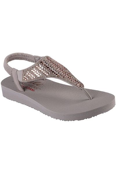 SKECHERS Sandály Skechers Meditation Glamoro, Hnědé, Dámské