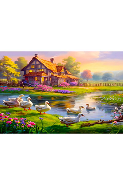 Aden RENKLİ MANZARA KANVAS TABLO