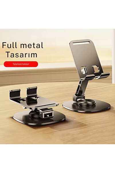 VOOKA Ρυθμιζόμενη μεταλλική βάση τηλεφώνου για tablet – Αναδιπλούμενη βάση επιτραπέζιου υπολογιστή | Εργονομικό και ανθεκτικό