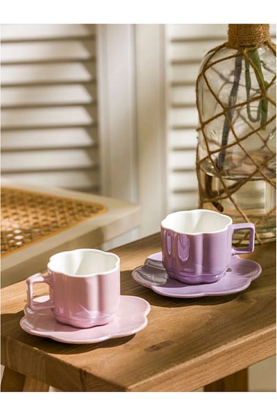 LC Waikiki Lcw Home Mixed 2 Person Porcelain Coffee Cup Set 90 ml