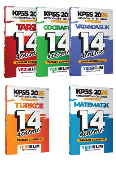 Yediiklim Yayınları Yediiklim Yayınları 2026 Ortaöğretim Ön Lisans GK-GY Tüm ...