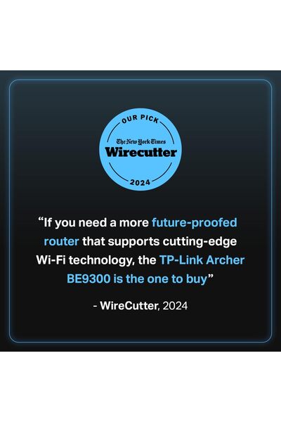 TP-LINK Tri-Band BE9300 Wi-Fi 7 Router Archer BE550, Black