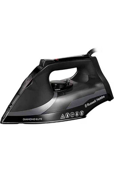 RUSSELL HOBBS Russell Hobbs Diamond Elite 27000-56 3100W Iron Diamond infused ceramic soleplate Jet black