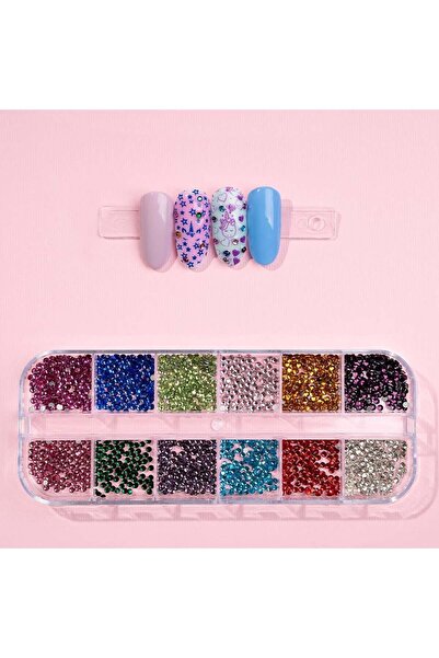 LUXORISE Strasuri pentru unghii, Joy Glare, 12 modele