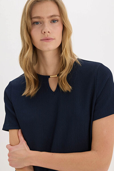 DeFacto Námornícke modré dámske tričko E0325AX/NV135