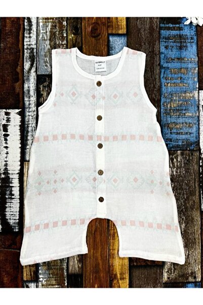 Esterella Baby Girl / Muslin Jumpsuit / sleeveless Jumpsuit / 100% Cotton Muslin Jumpsuit