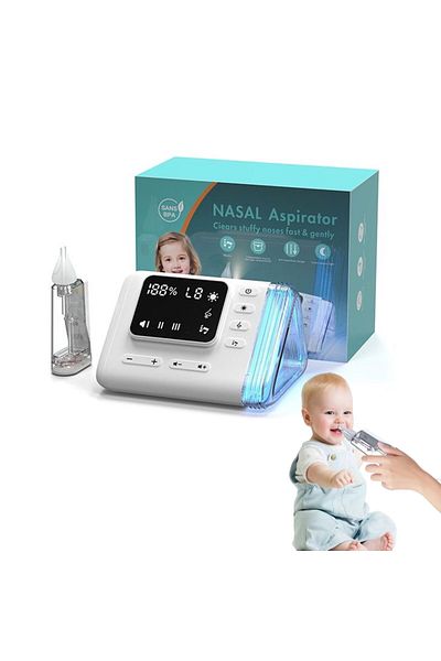 e-Wantay Digital Electric Nasal Aspirator, 9 Speeds, LED, Music, Large Tank, Night Mode