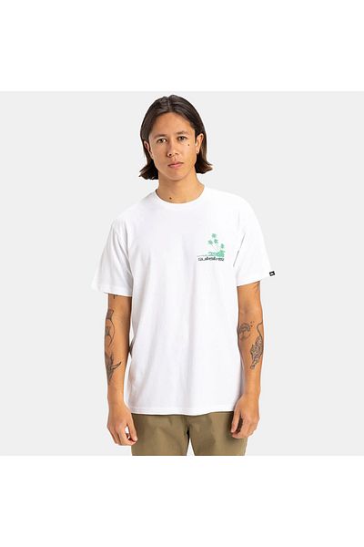 Quiksilver Palm Lines Men's White Round Neck T-Shirt