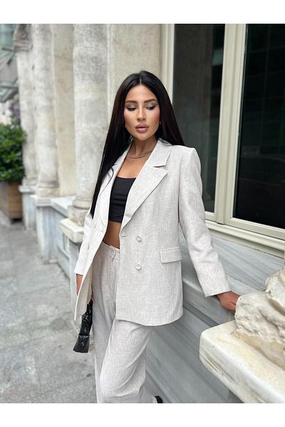 Göker Life Linen Jacket Set