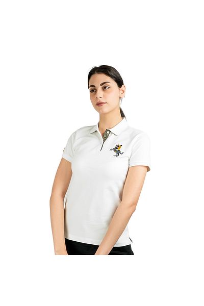 Giordano Women's Slim Fit Napoleon Embroidery Polo