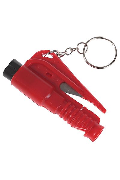 Aptel 4 in 1 key chain for driver safety, plastic, red