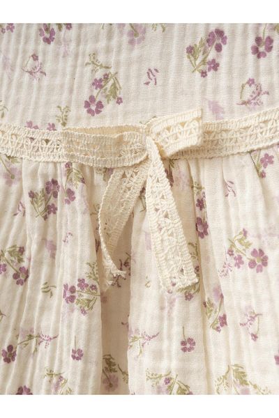 ALPİDS Baby Girl Zippered Flowery Muslin Dress