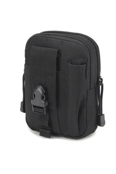 OEM Geanta tactica militara pentru centura de sold, poliester, negru