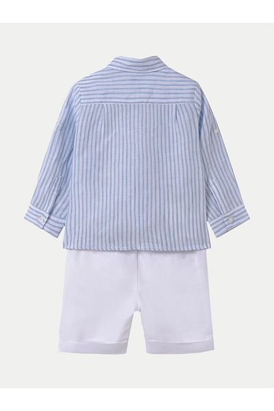 Abel & Lula abel lula Boy Set shirt and material shorts 5252 White