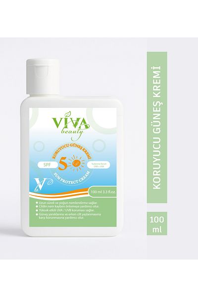 VivaBeauty Spf 50 Sunscreen – High Protective, Brightening, Face and Body, for Sensitive and Combination Skin, 100ml