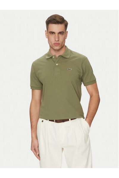 Lacoste Tricou polo pentru bărbați Lacoste L1212 Khaki