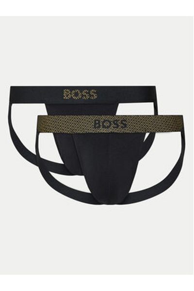BOSS Men's Set of 2 pairs of Jock Strap briefs 50524439 Black