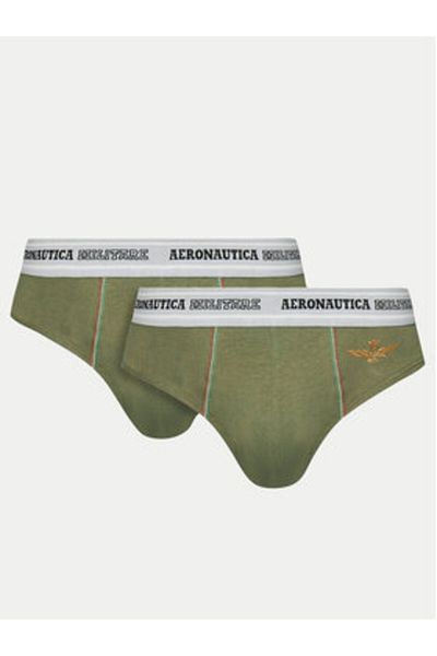 Aeronautica Militare Men's Set of 2 pairs of briefs AM1USL002 Khaki