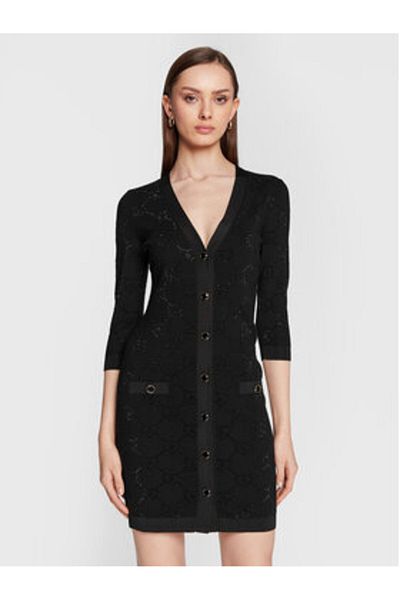 Blugirl Blumarine Rochie tricotată pentru femei RA3105 Negru