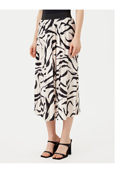 VILA Women's Pleated Skirt 14068477 Beige