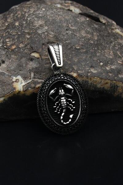 Prestige Kolye Ucu Akrep Figürlü Mikro Taş Süslemeli 925 Ayar Gümüş 901820