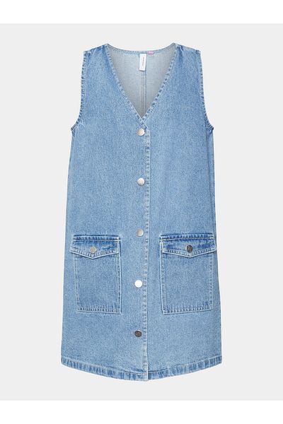 Vero Moda Girl Rochie din denim pentru fete 10301837 Albastră