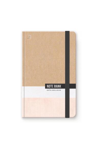 Gıpta Note Bank Hard Cover Stitched Elastic 13X21 96 Sheets Notepad Ruled (7351)