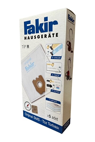 Fakir Prestige TS 2000 - TS 2400 Elektrikli Süpürge İçin SMS Toz Torbası TİP R