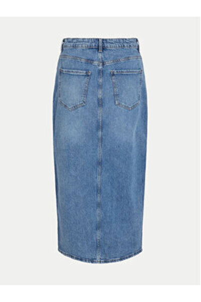 VILA Fustă din denim pentru femei vila 14099736 albastră