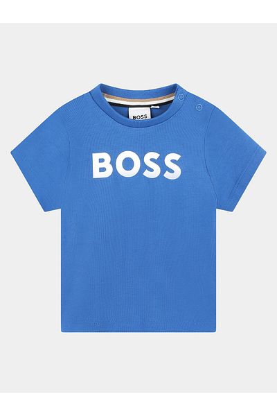 BOSS Tricou băieți J50601 M Albastru