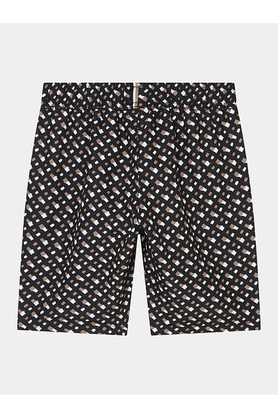 BOSS Pantaloni scurți de baie pentru băieți J51019 S Negru, Multicolor