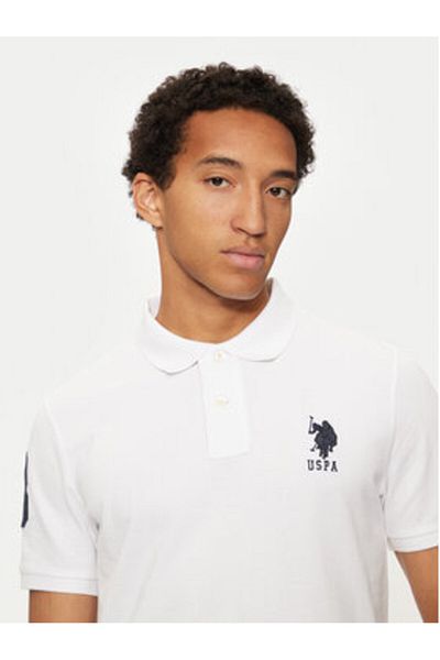 U.S. Polo Assn. Tricou polo pentru bărbați US Polo Assn MUP3313-P90 Alb