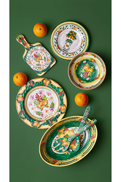 CHIARA ALESSI Carpe Diem Sarı Melamin Kahvaltı Tabağı 21,5 Cm