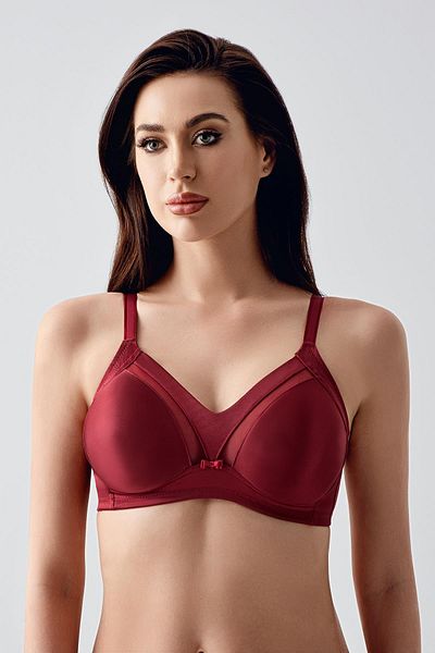 C&City Sutien Minimizer Detaliu Tulle C12303 Roșu Claret