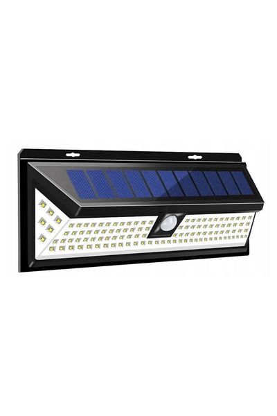 OEM Lampa solara cu senzor de miscare, 118 LED, lumina alb-rece, impermeabil, negru