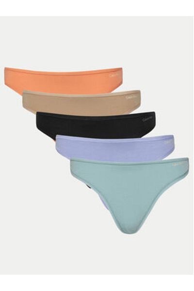 Calvin Klein underwear Women's Set of 5 pairs of thongs 000QD5250E Colorful