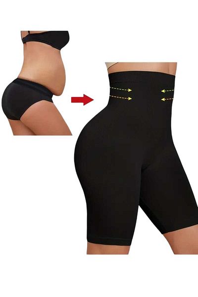 Fanilam High Waist Hip Basen and Belly Tightening Non-Slip Silicone Seamless Corset - 1 Size Smaller