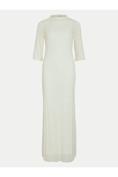 VILA vila Women's Knitted Dress 14106328 Ecru