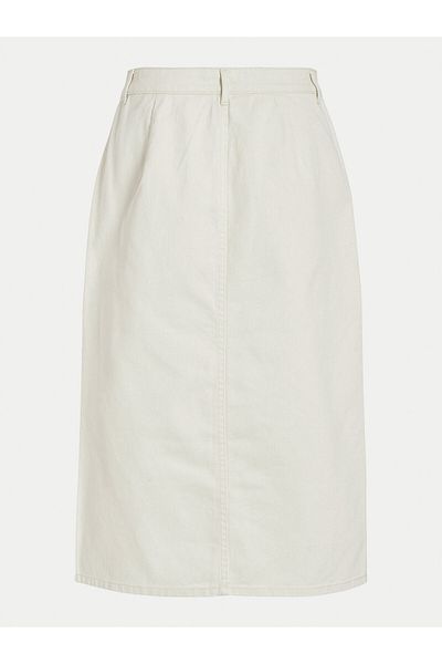 VILA vila Women's Denim Skirt 14099130 Ecru