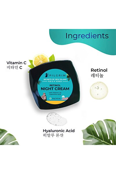 Pilgrim Retinol Night Cream with Vitamin C & Hyaluronic Acid 8g (SAMPLE)
