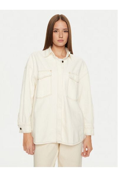 American Vintage Women's Denim Shirt JOZ06AH24 White