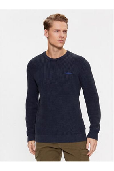Aeronautica Militare Pulover bărbătesc 232MA1482L512 Bleumarin