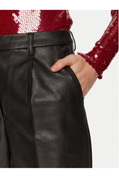 Bardot Pantaloni din piele ecologică pentru femei 59507PB negri