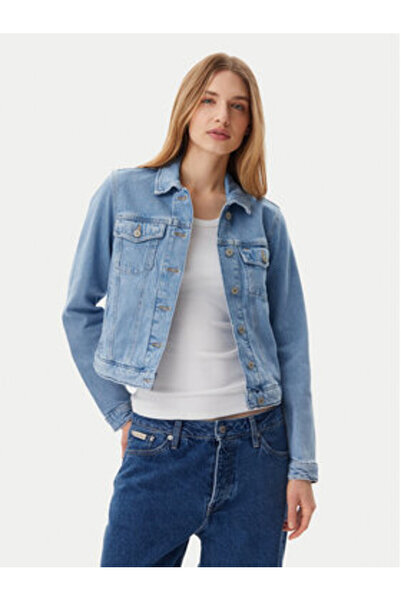 Tommy Jeans Jachetă denim pentru femei DW0DW20123 Albastră